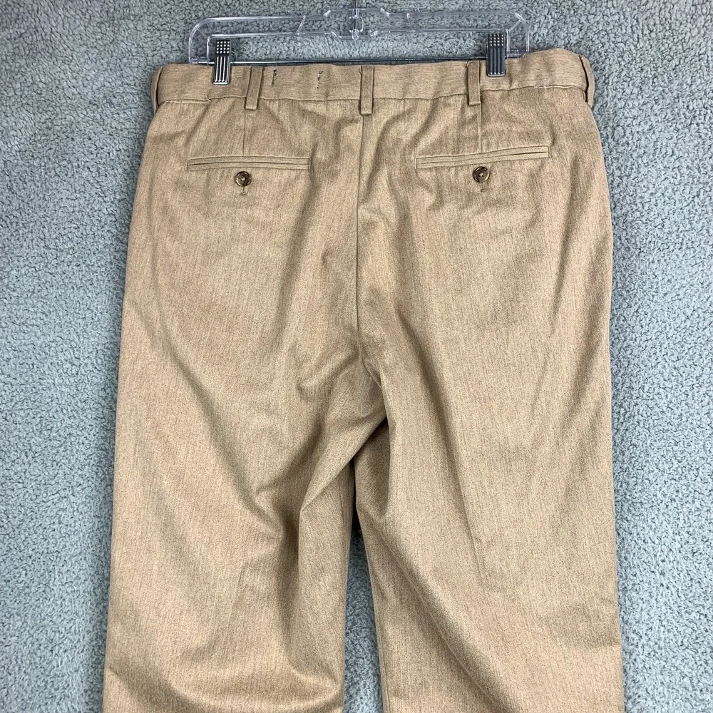 Lands End Pants Mens 34 Tan Traditional‎ Fit Straight Chino Business Casual Work